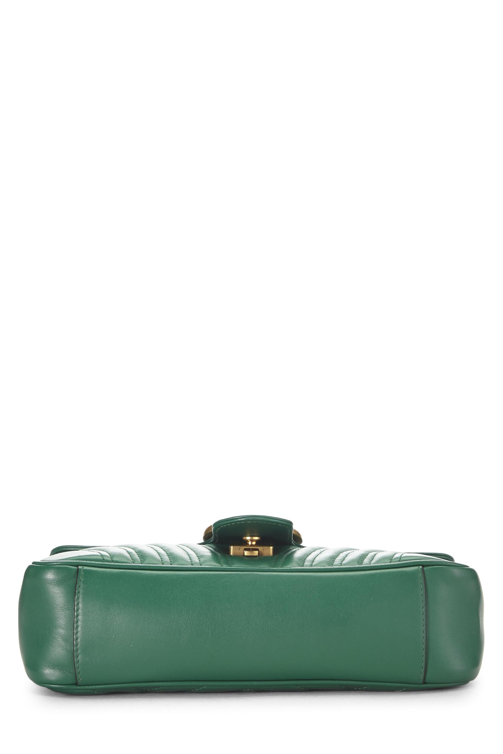 Gucci,  Green Leather GG Marmont Shoulder Bag Small, Green