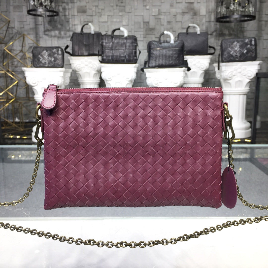 Chain Shoulder Bag Dark Red, For Women, Women Bags 9.6in/24.5cm