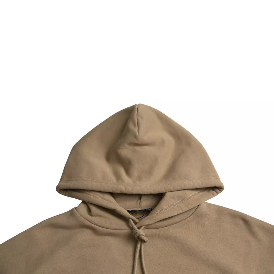 Balenciaga Brown Cotton Symbolic Molleton Bouclette Hooded Men's Sweater