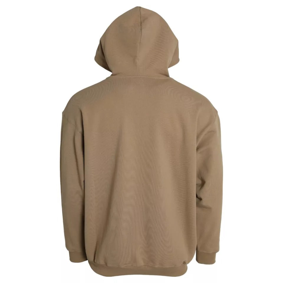 Balenciaga Brown Cotton Symbolic Molleton Bouclette Hooded Men's Sweater