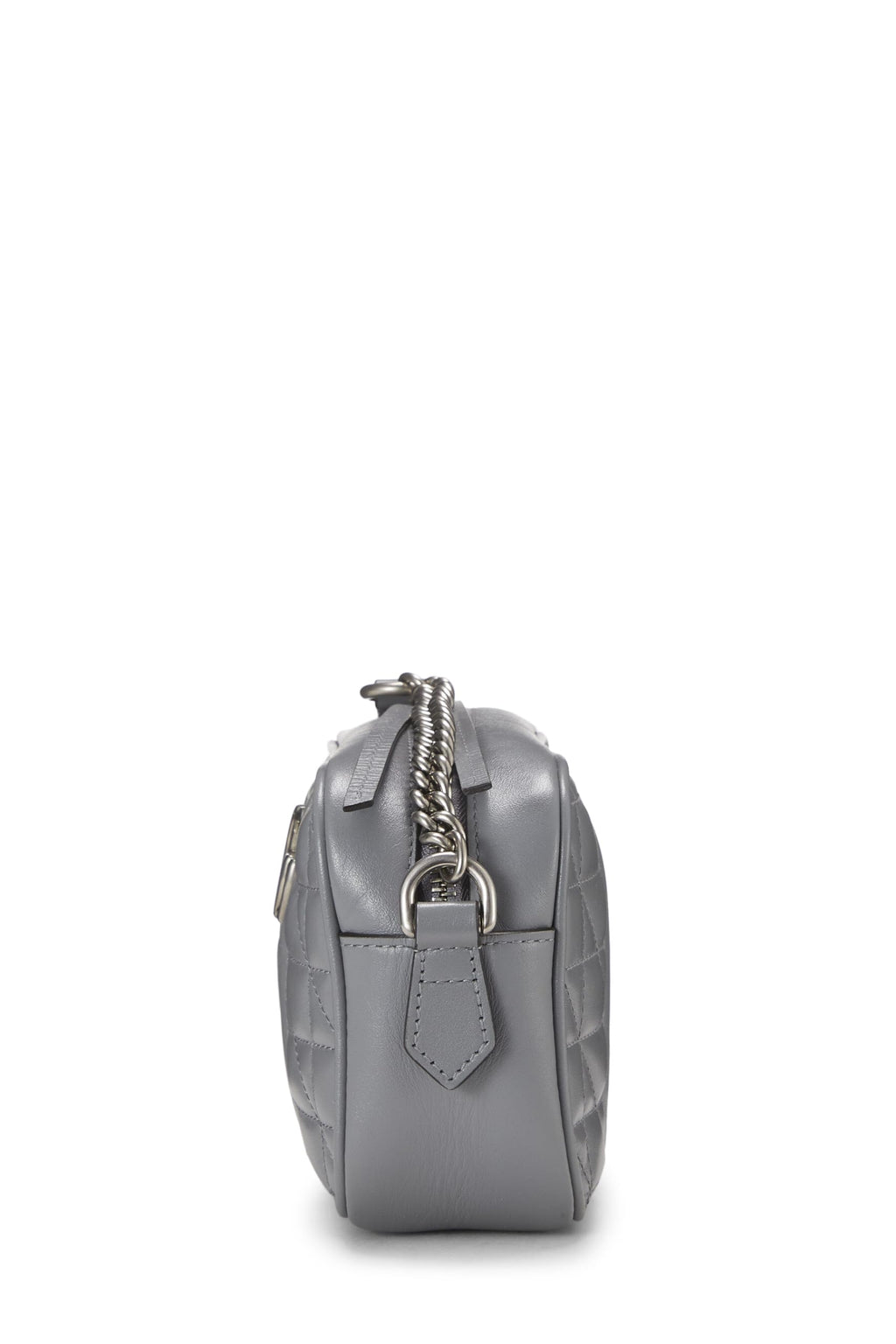 Gucci,  Grey Leather Gucci Marmont Crossbody Mini, Grey