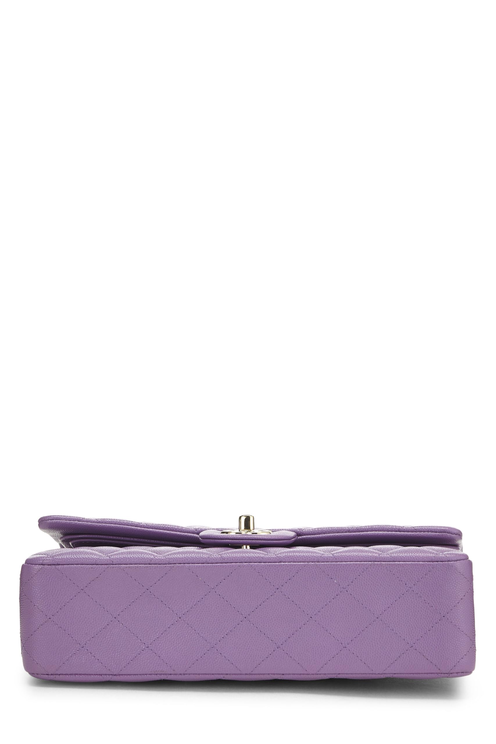 Chanel,  Purple Quilted Caviar Classic Double Flap Medium, Purple