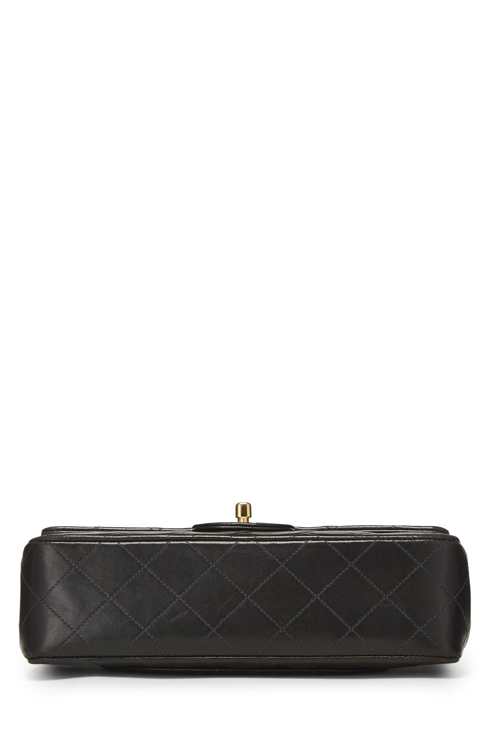 Chanel,  Black Quilted Lambskin Classic Double Flap Small, Black