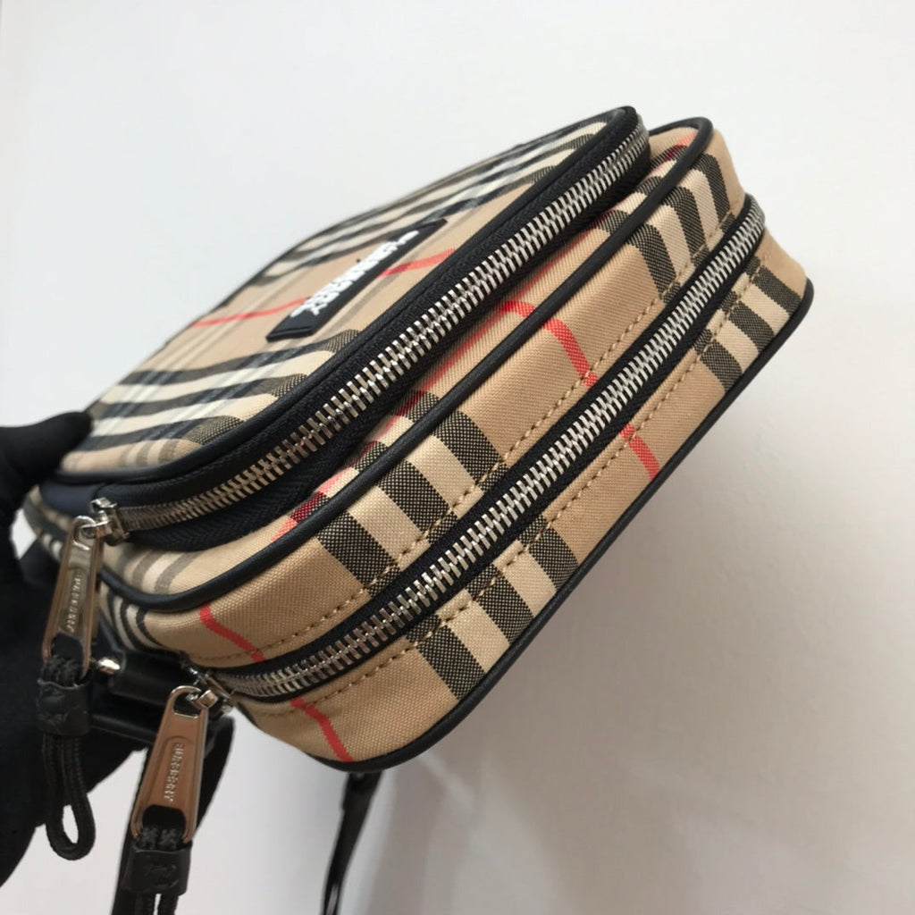 Burberry Vintage Check And Crossbody Bag For Men, Bags 8.7in/22cm