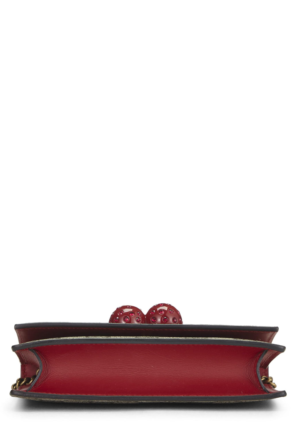 Gucci,  Original GG Supreme Canvas Cherry Convertible Clutch Mini, Red