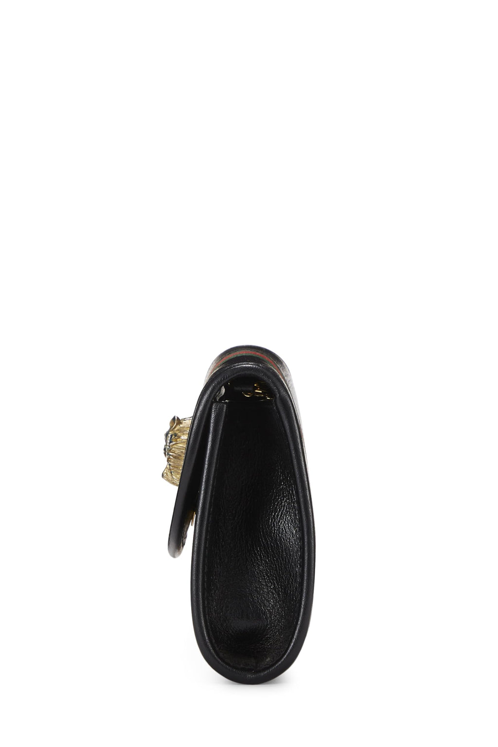 Gucci,  Black Leather Web Rajah Shoulder Bag Mini, Black