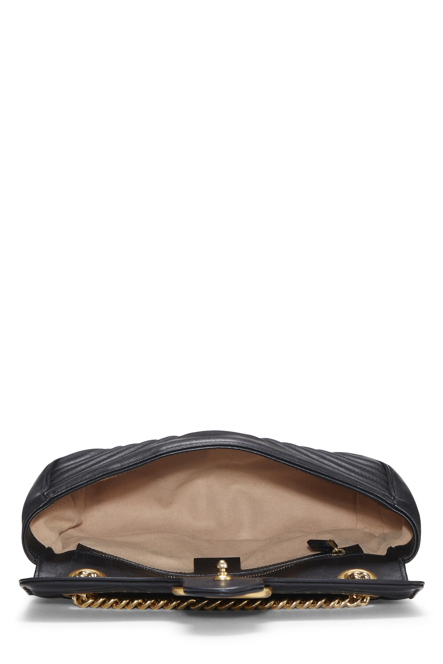 Gucci,  Black MatelassÃƒÆ’Ã‚Â© Leather Marmont Shoulder Bag Mini, Black