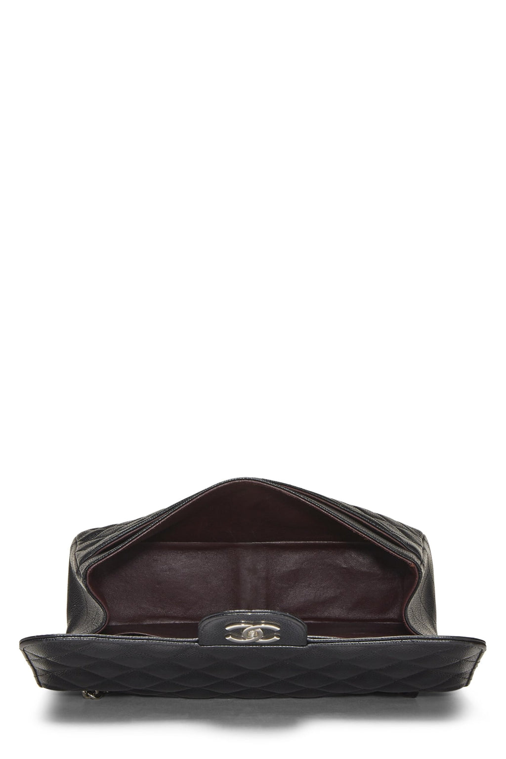 Chanel,  Black Quilted Caviar New Classic Flap Jumbo, Black