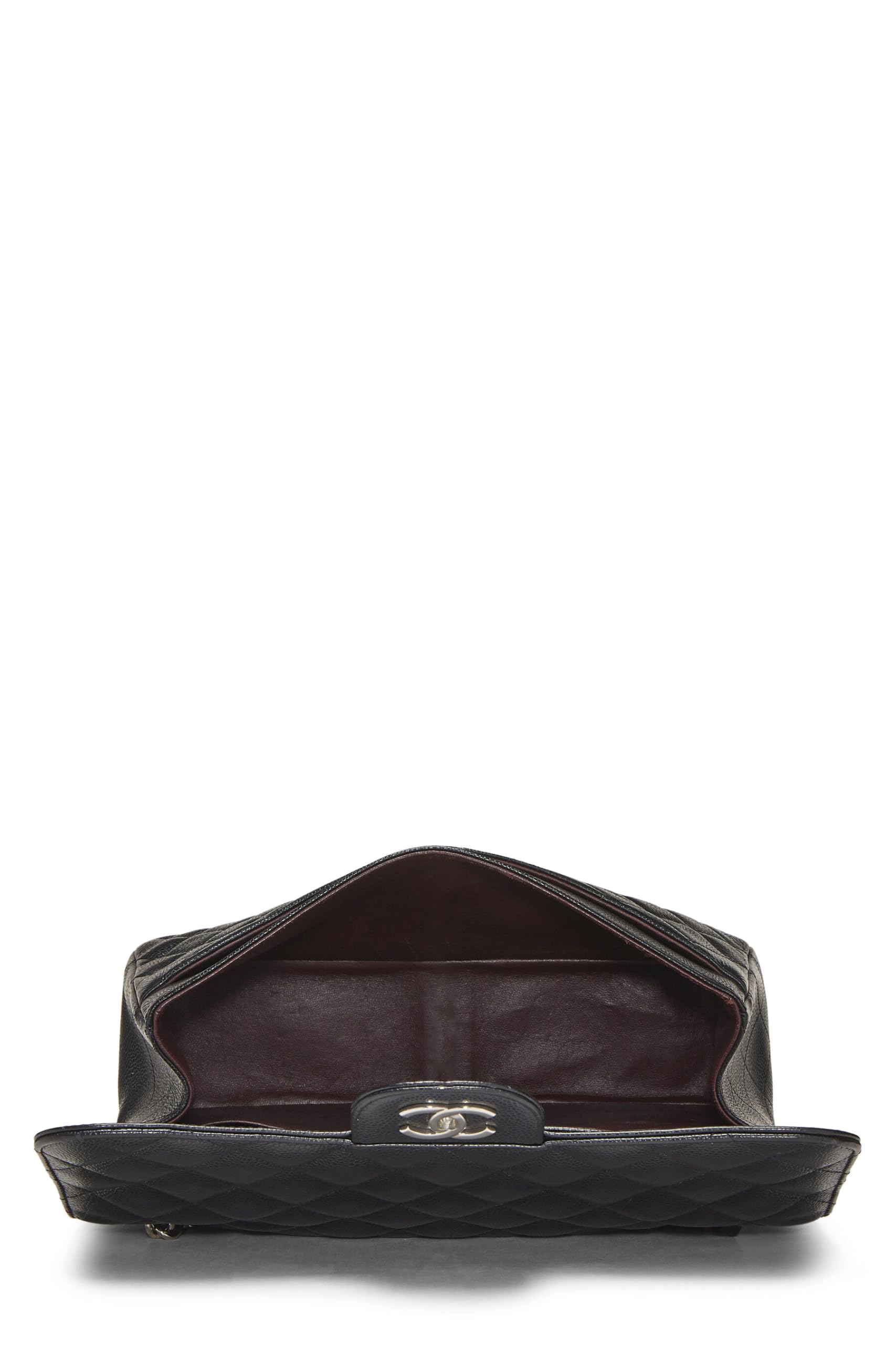 Chanel,  Black Quilted Caviar New Classic Flap Jumbo, Black