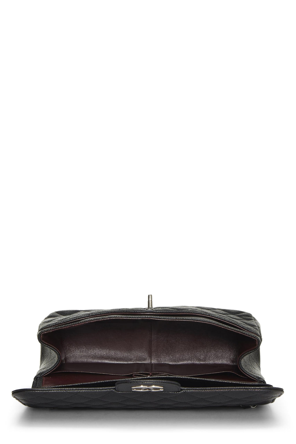 Chanel,  Black Quilted Caviar Leather New Classic Jumbo, Black
