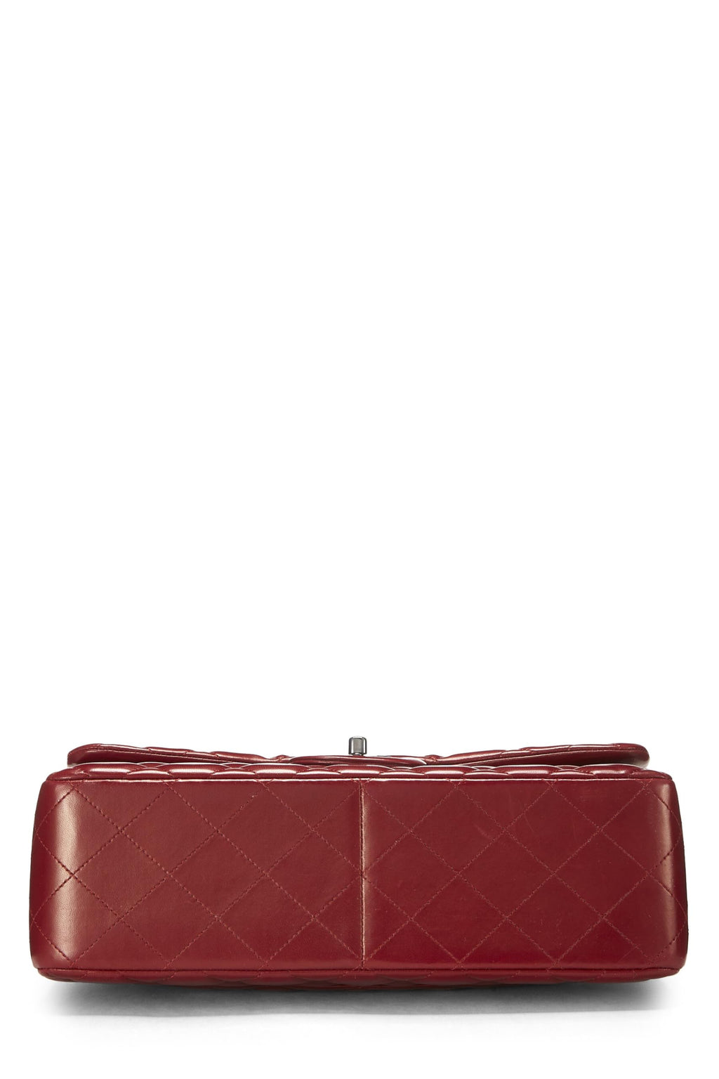 Chanel,  Red Quilted Lambskin New Classic Double Flap Jumbo, Red