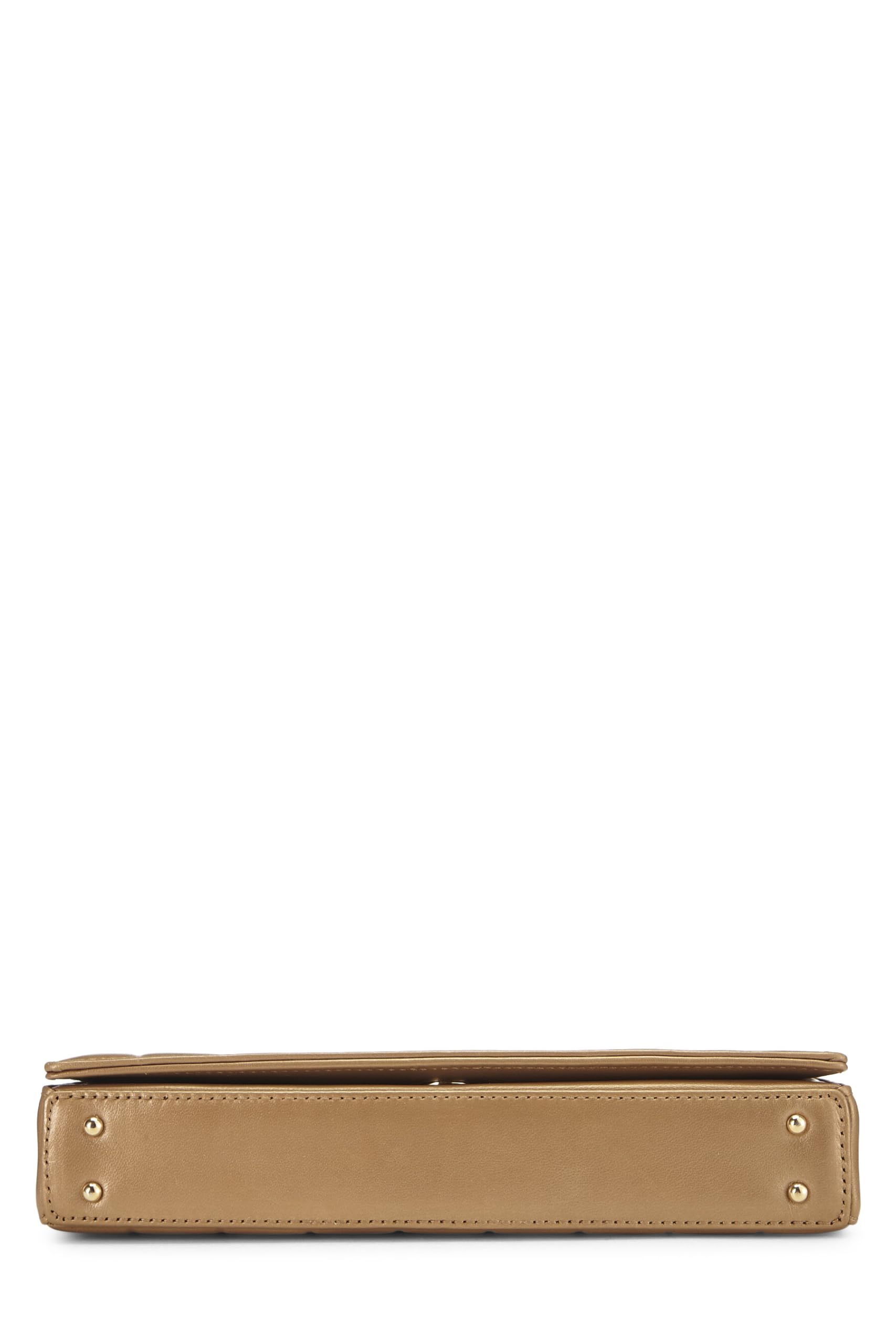 Chanel,  Gold Leather Chocolate Bar Shoulder Bag Medium, Gold