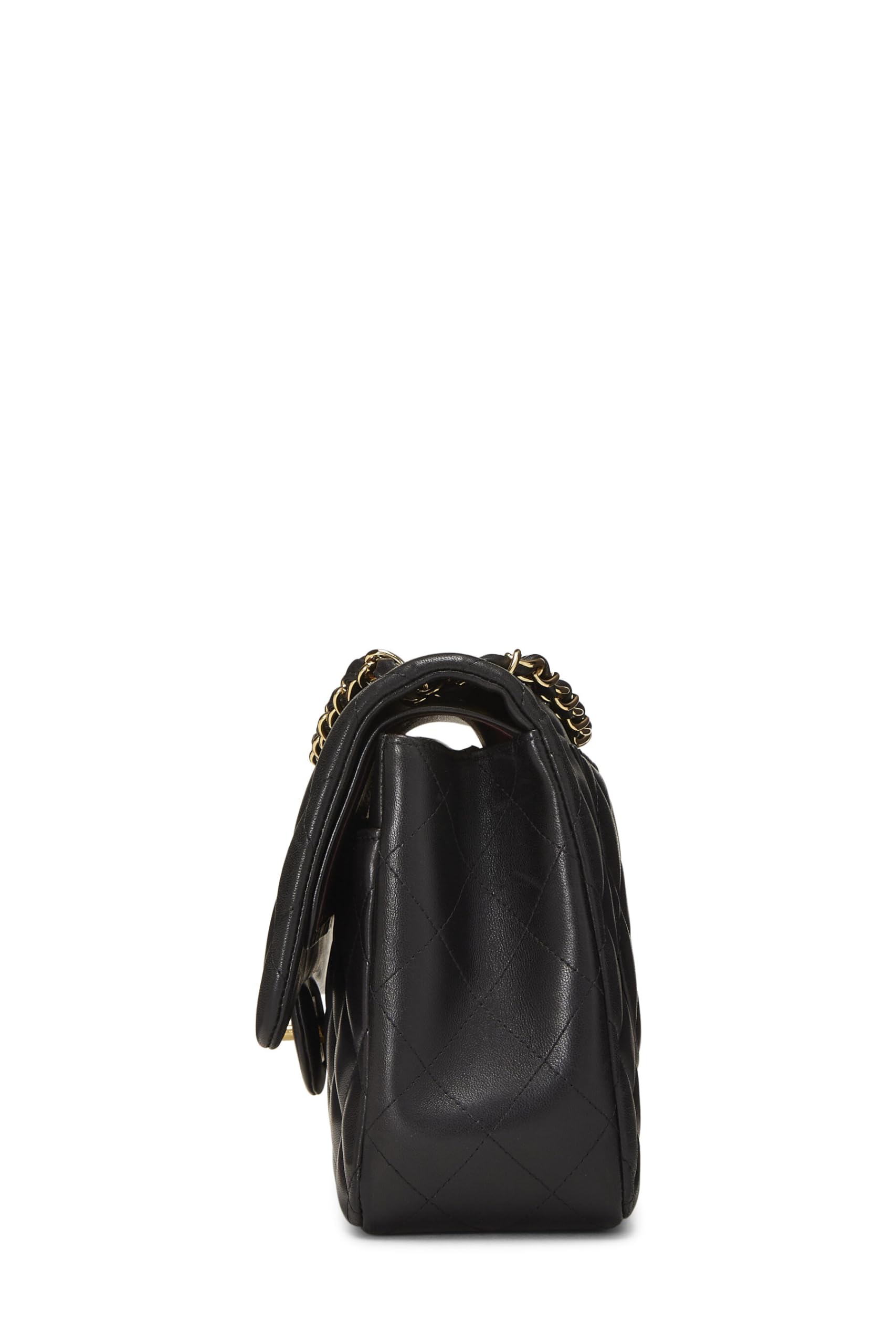 Chanel,  Black Quilted Lambskin New Classic Double Flap Jumbo, Black
