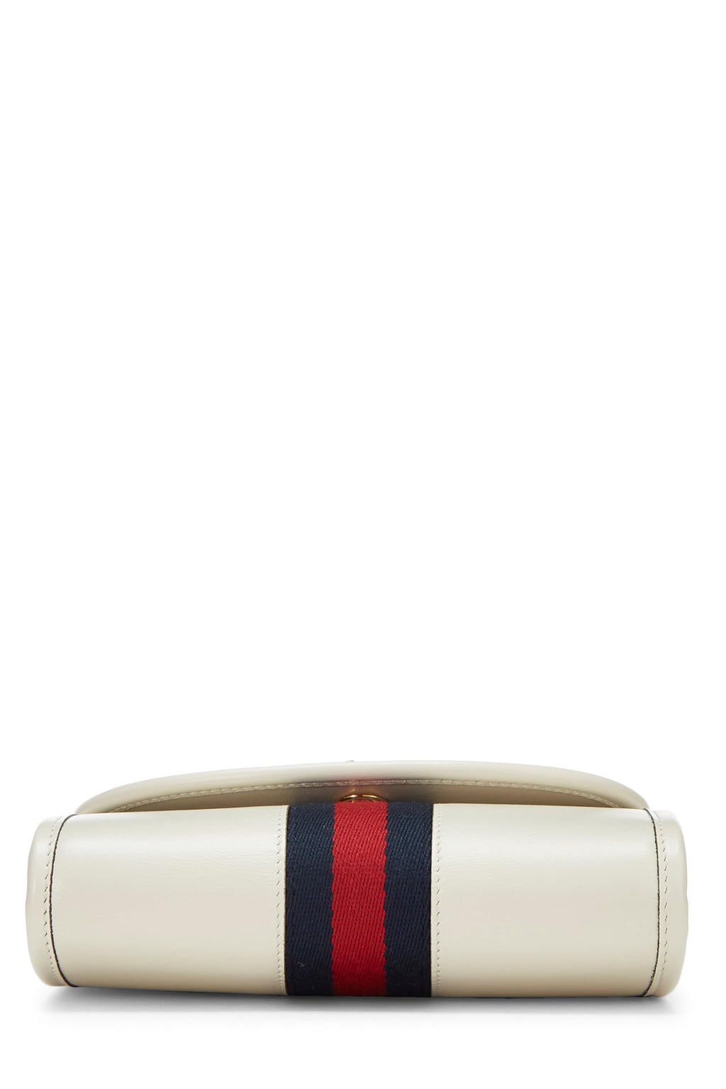 Gucci,  White Leather Web Rajah Shoulder Bag Mini, White