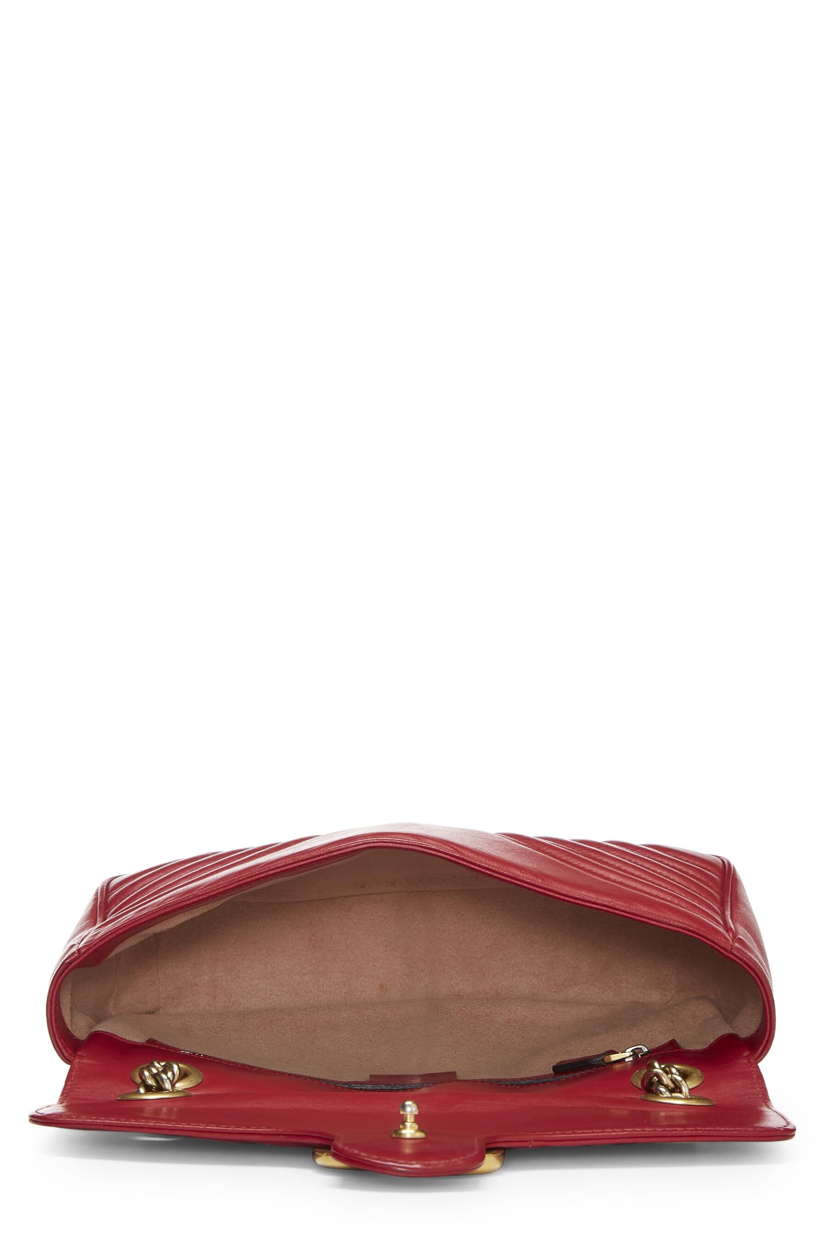 Gucci,  Red MatelassÃƒÆ’Ã‚Â© Leather Marmont Shoulder Bag Small, Red