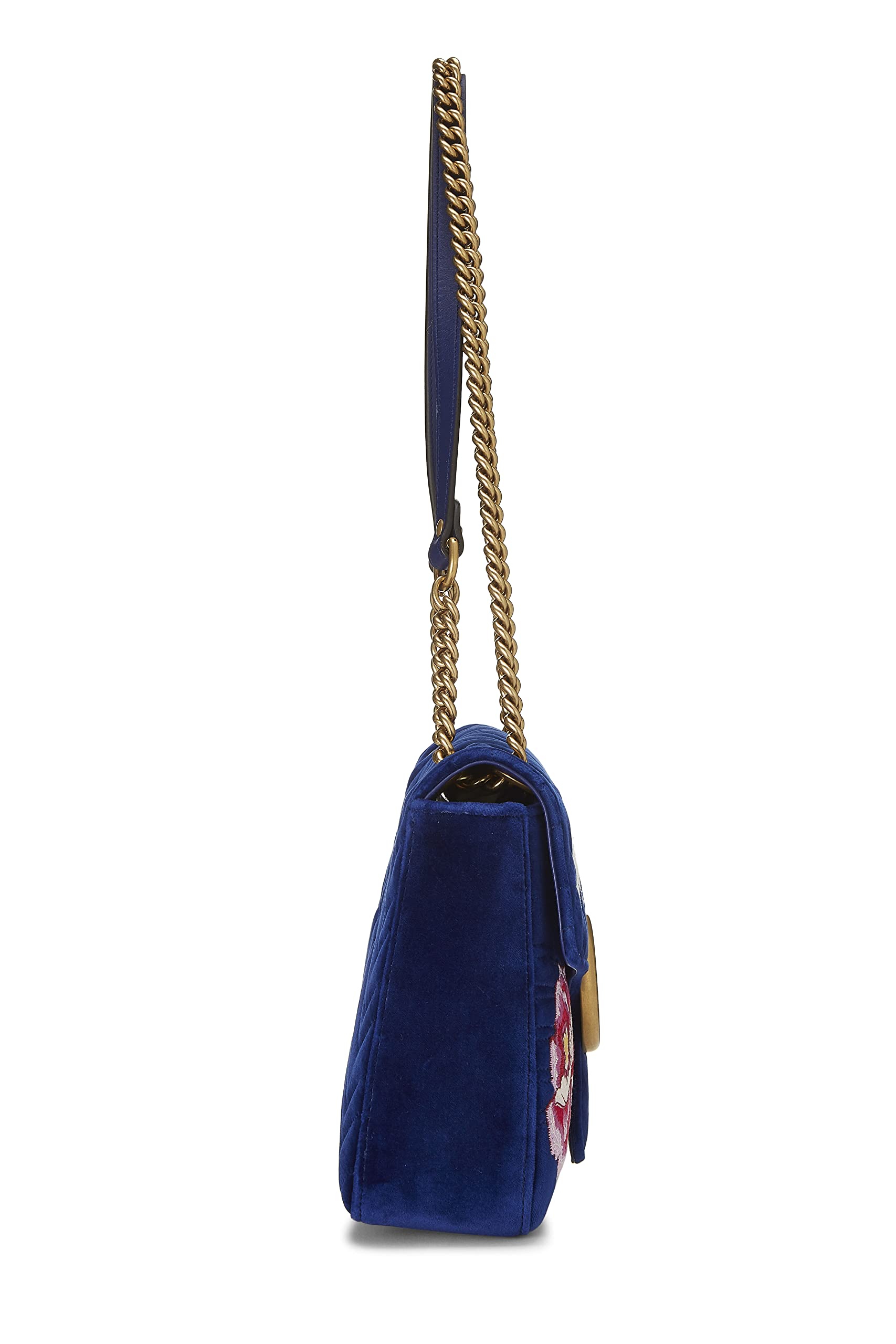 Gucci,  Blue VeLouis Vuittonet GG Marmont Modern Shoulder Bag, Blue