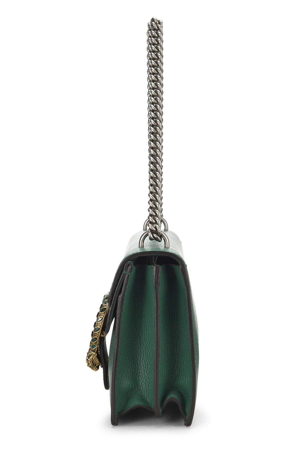 Gucci,  Green Leather Dionysus Shoulder Bag Small, Green