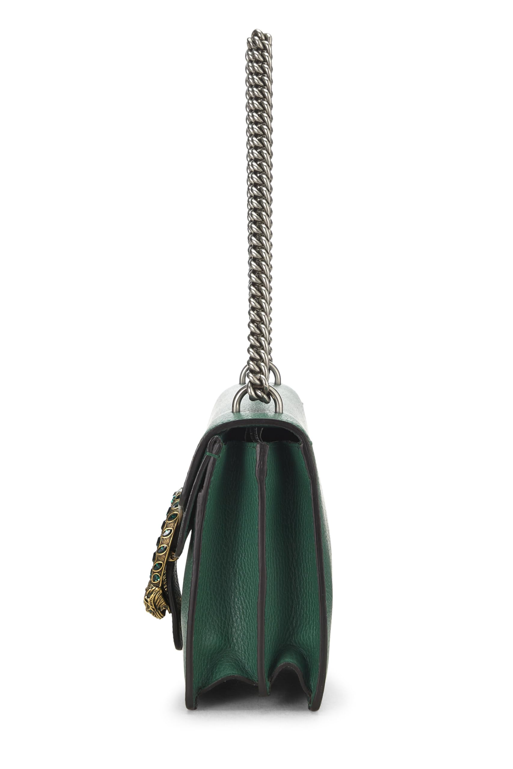 Gucci,  Green Leather Dionysus Shoulder Bag Small, Green
