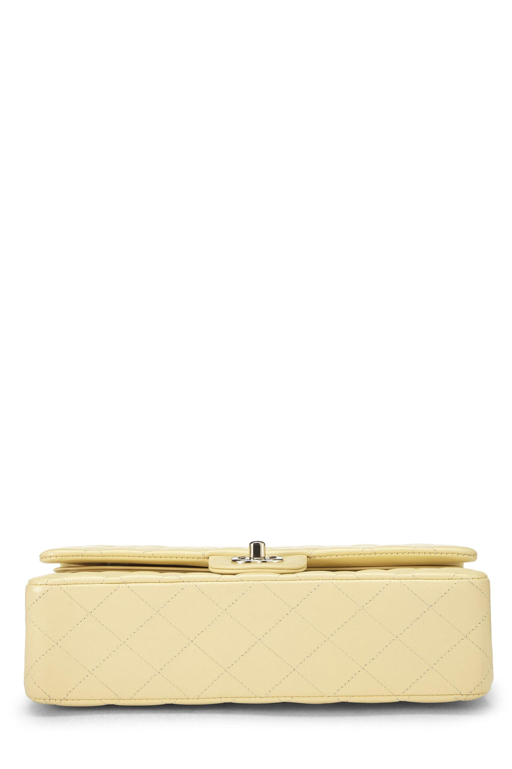 Chanel,  Yellow Calfskin Classic Double Flap Medium, Yellow