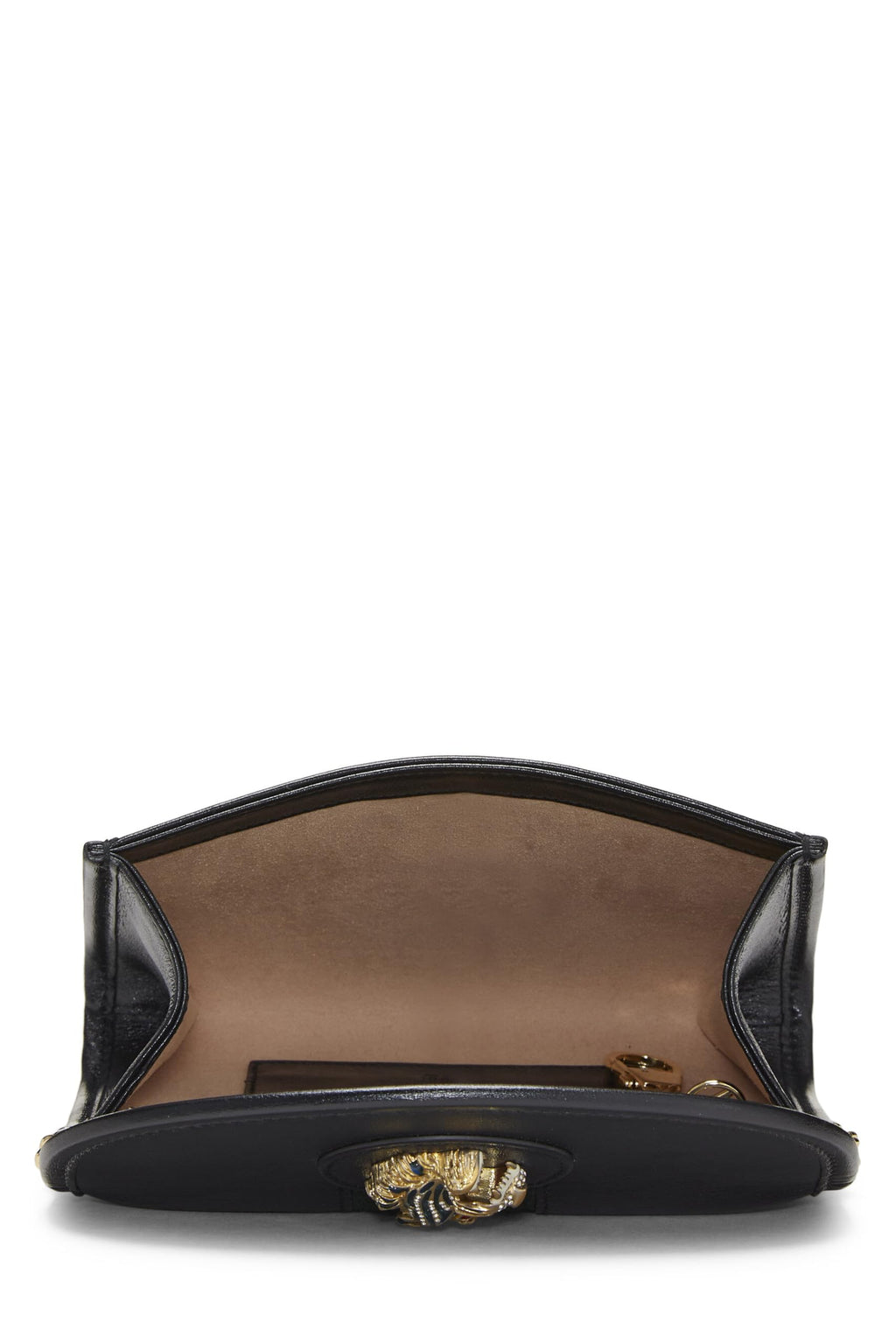 Gucci,  Black Leather Web Rajah Shoulder Bag Mini, Black