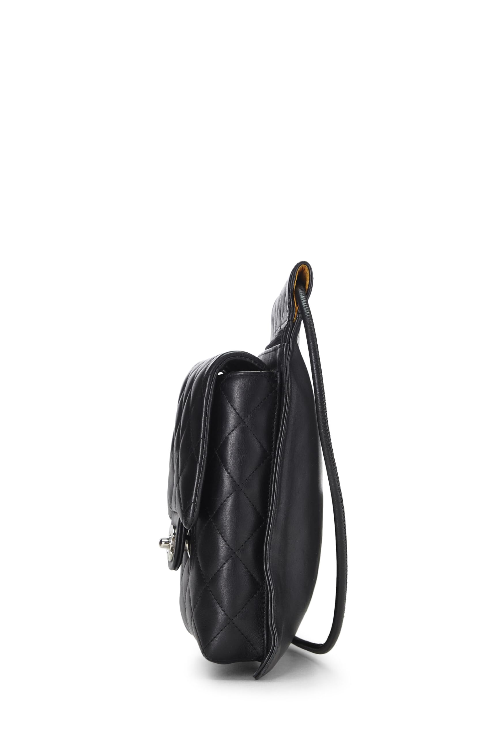 Chanel,  Black Calfskin Cambon Ligne Multi Pocket Shoulder Bag, Black