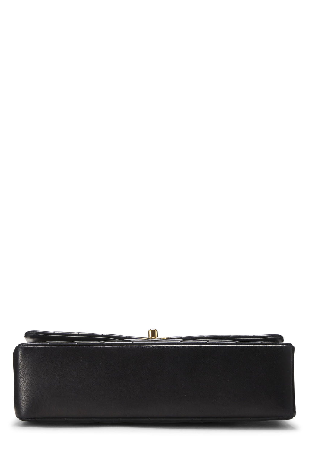 Chanel,  Black Chevron Lambskin Classic Double Flap Medium, Black