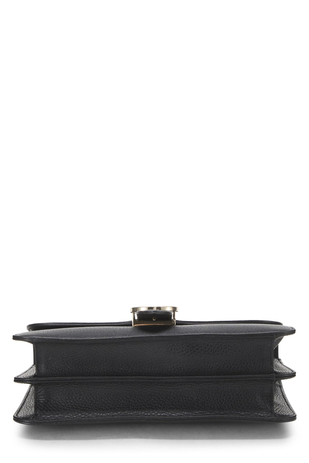 Gucci,  Black Leather Interlocking Shoulder Bag Large, Black