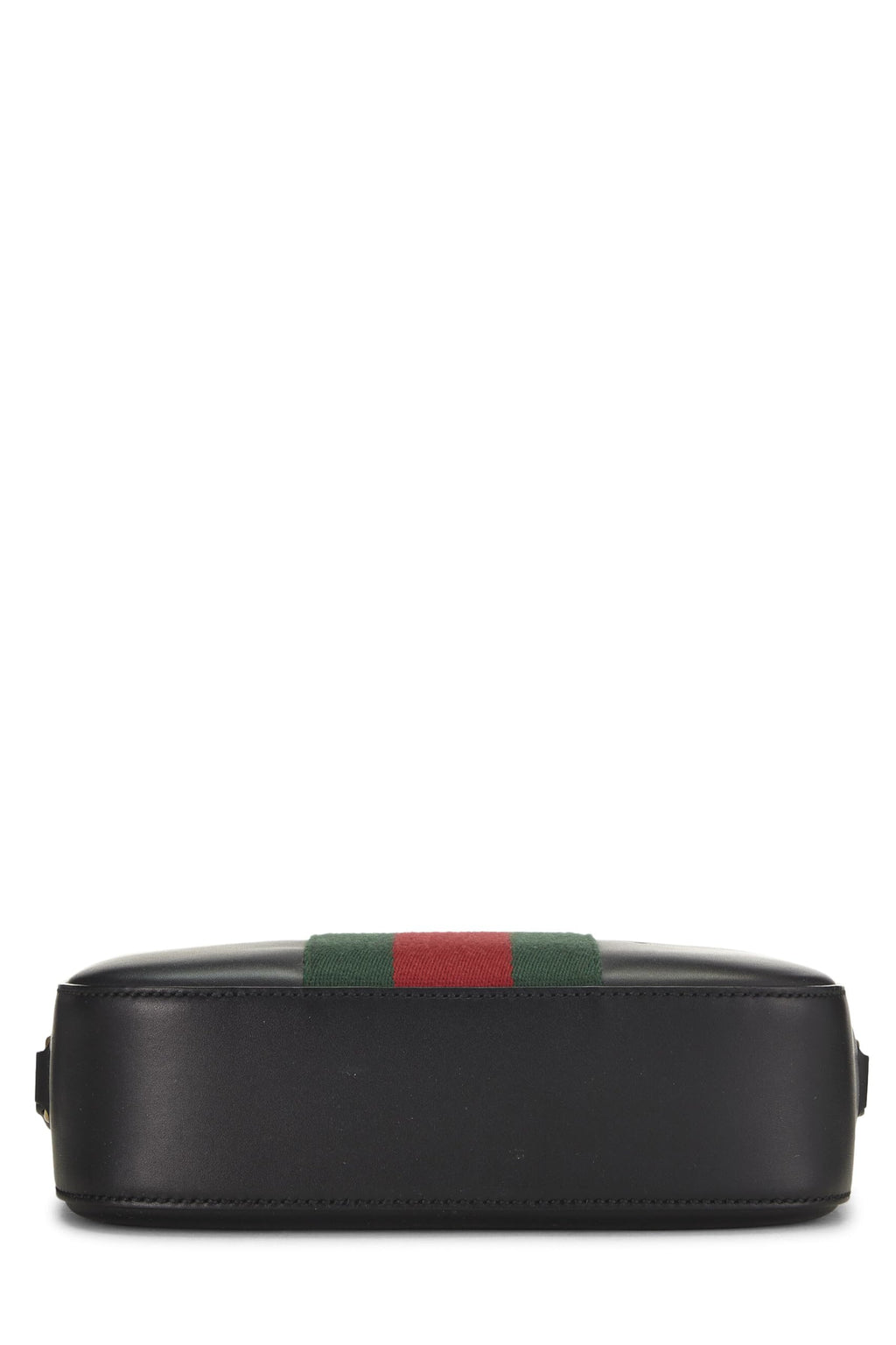 Gucci,  Black Leather Webby Shoulder Bag Small, Black