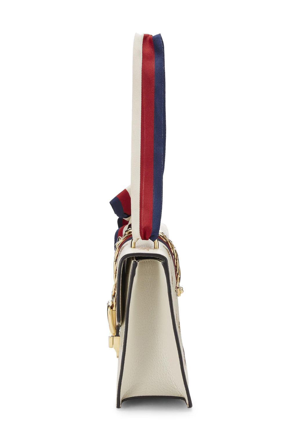 Gucci,  Cream Bee & Star Leather SyLouis Vuittonie Shoulder Bag Small, White
