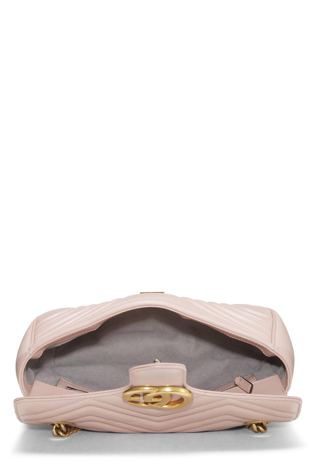 Gucci,  Pink Leather GG Marmont Shoulder Bag Small, Pink