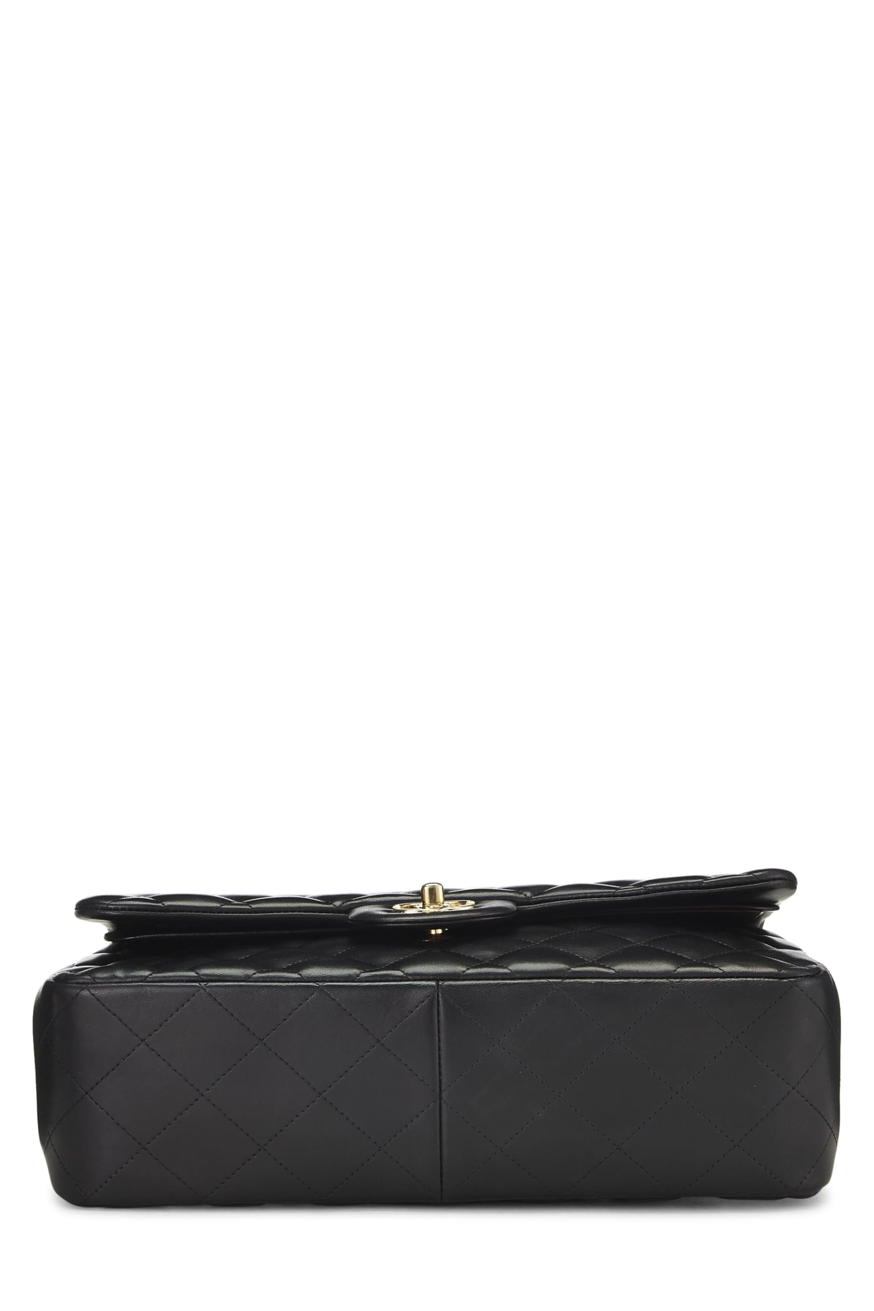 Chanel,  Black Quilted Lambskin New Classic Double Flap Jumbo, Black