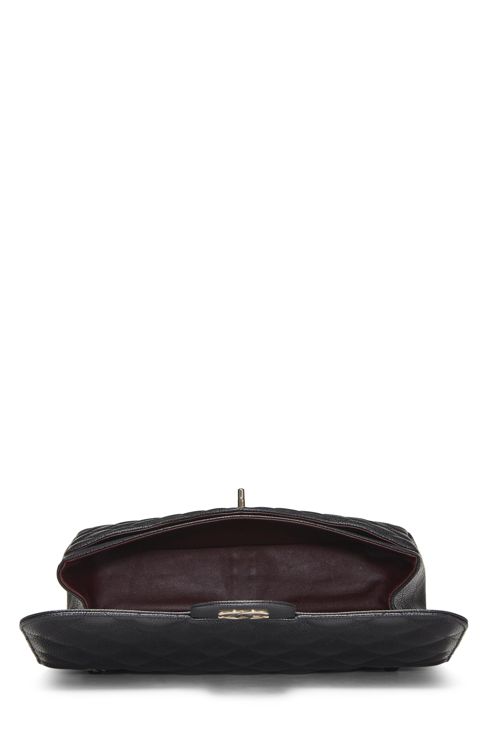 Chanel,  Black Quilted Caviar New Classic Double Flap Jumbo, Black