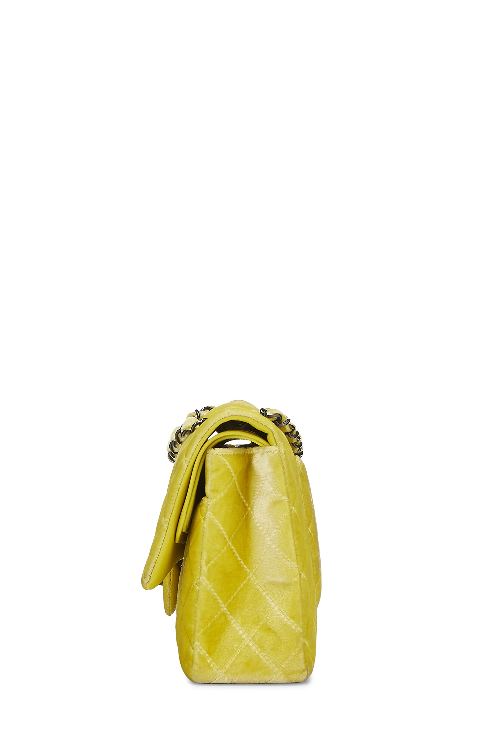 Chanel,  Yellow Quilted VeLouis Vuittonet Classic Double Flap Medium, Yellow