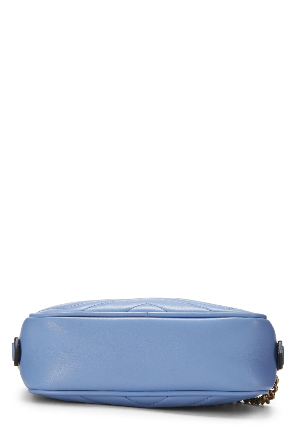 Gucci,  Blue Leather Gucci Marmont Crossbody Mini, Blue