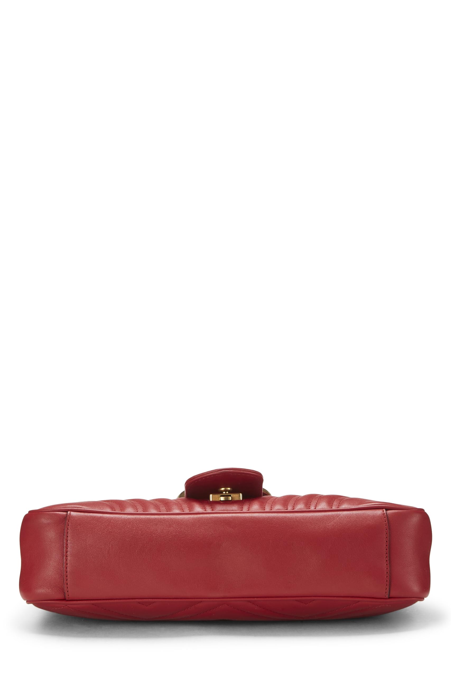 Gucci,  Red Leather GG Marmont MatelassÃƒÆ’Ã‚Â© Shoulder Bag, Red