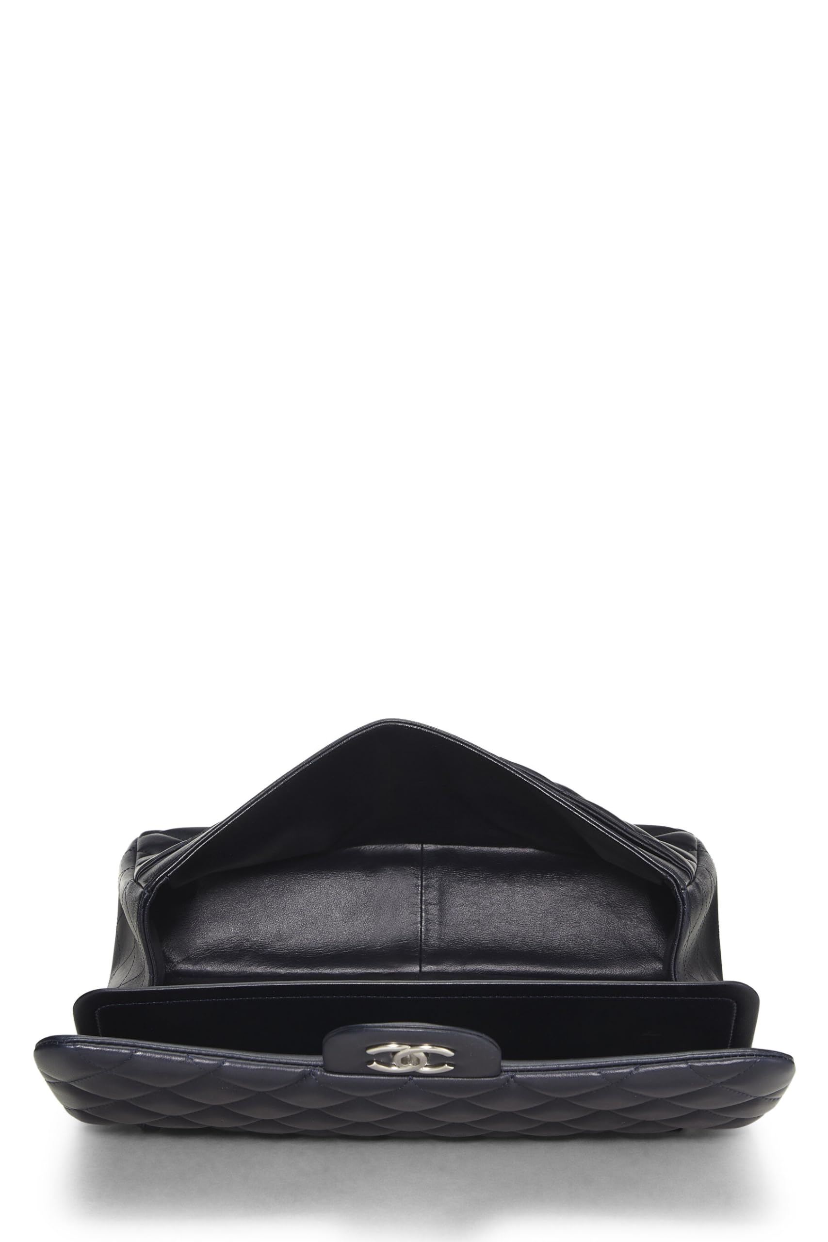 Chanel,  Blue Quilted Lambskin New Classic Double Flap Jumbo, Blue