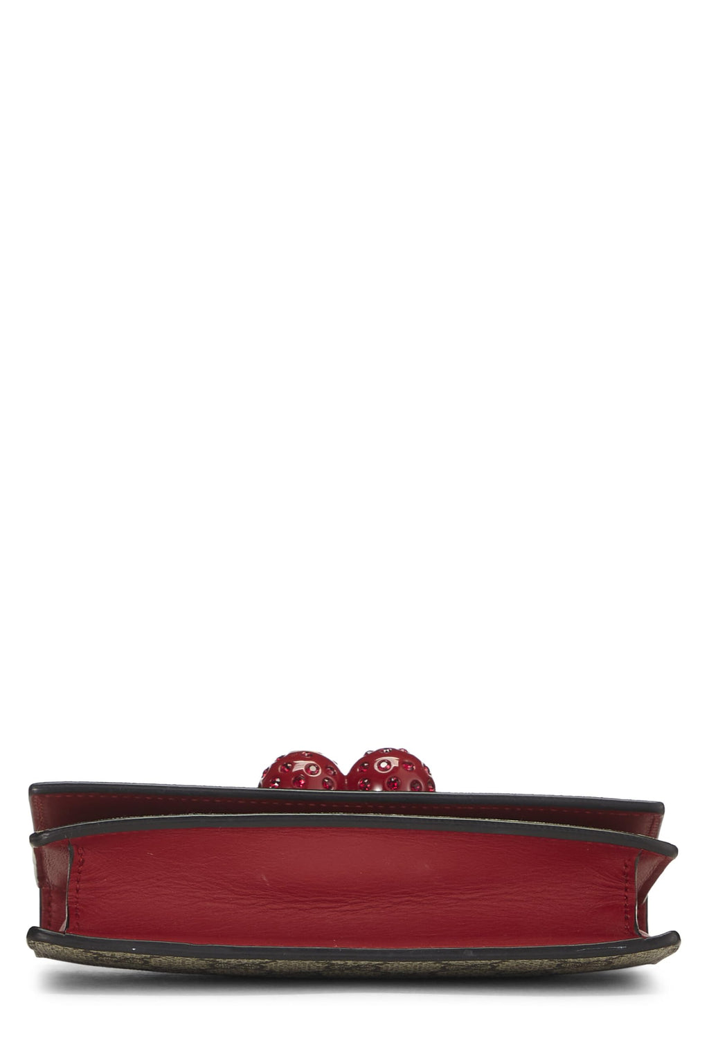 Gucci,  Original Gucci Supreme Coated Canvas Cherry Crossbody Mini, Red