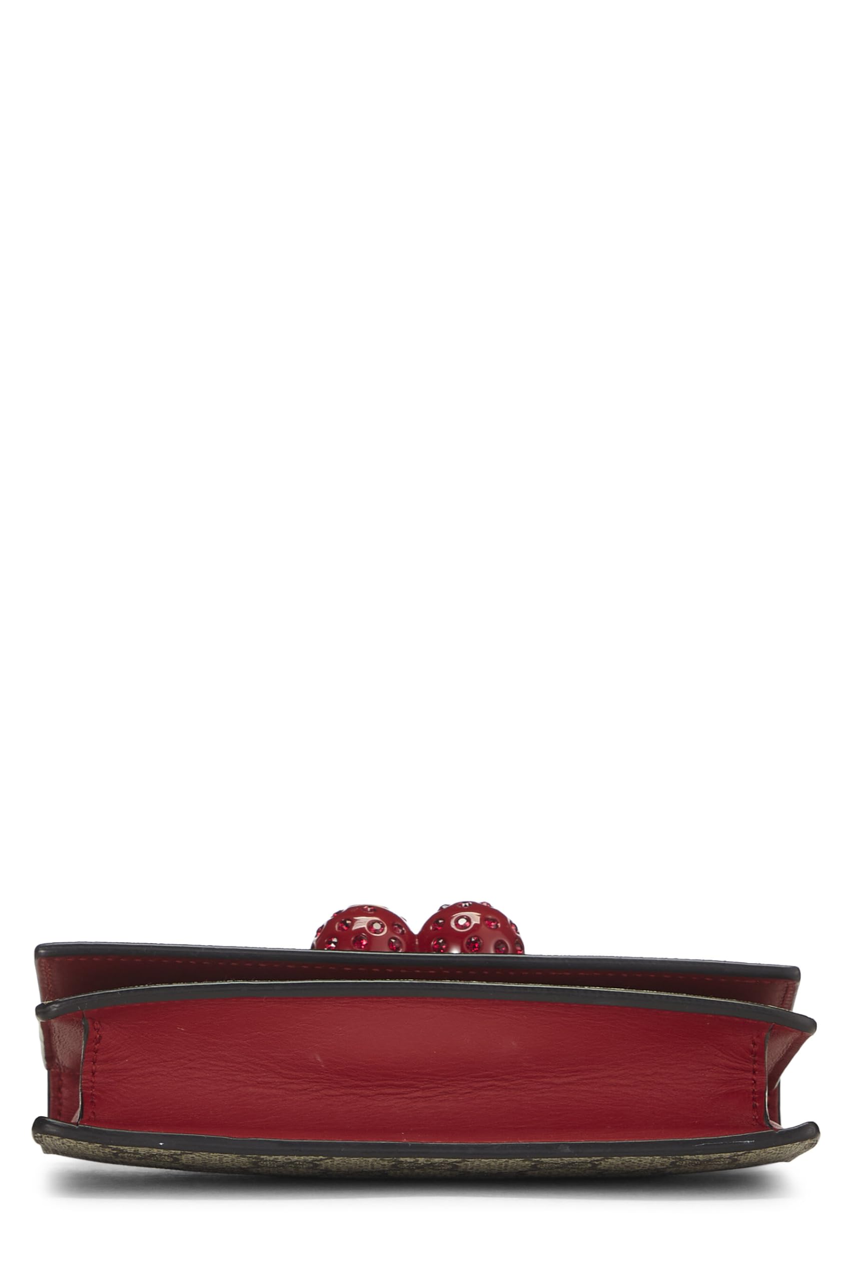 Gucci,  Original Gucci Supreme Coated Canvas Cherry Crossbody Mini, Red