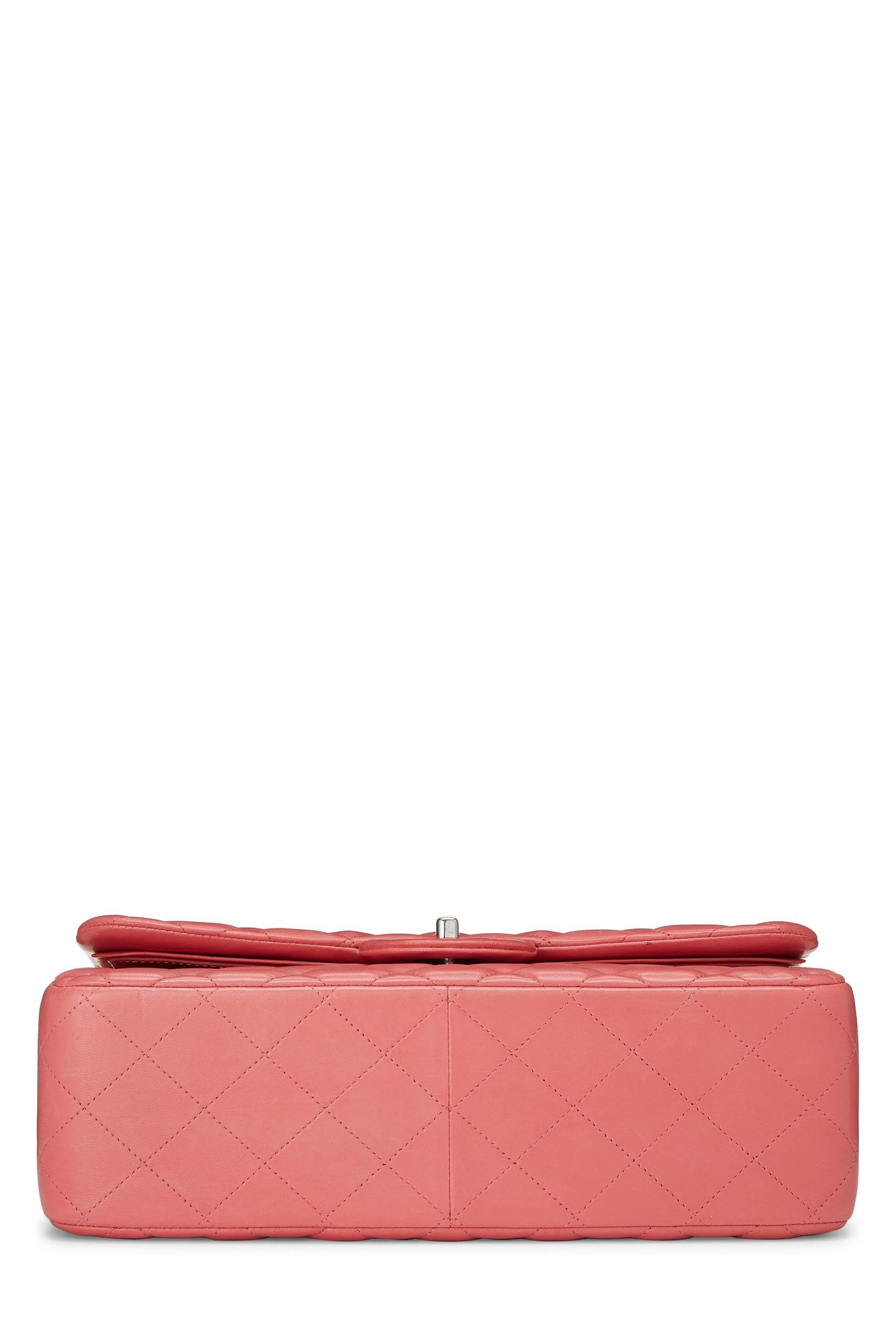 Chanel,  Pink Quilted Lambskin New Classic Double Flap Jumbo, Pink