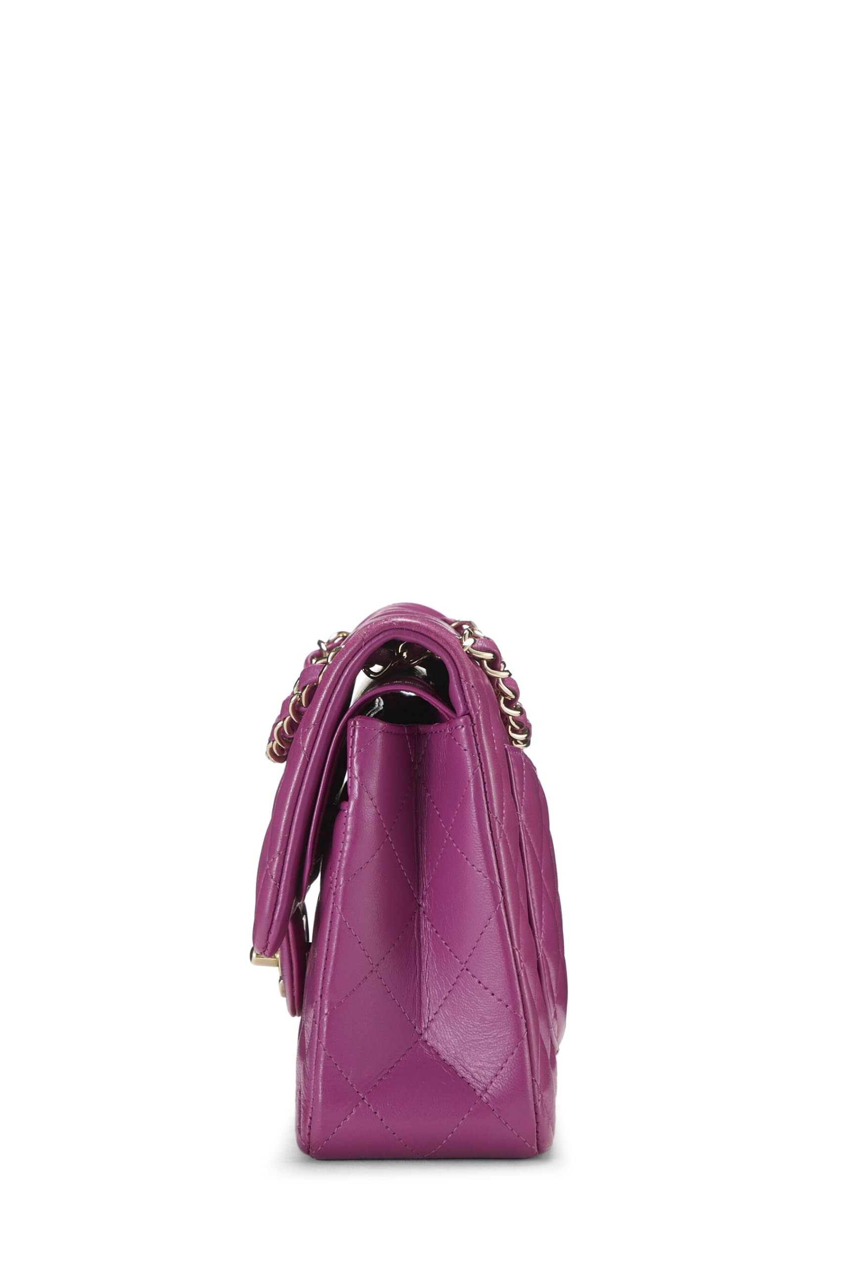 Chanel,  Purple Quilted Lambskin Classic Double Flap Small, Purple
