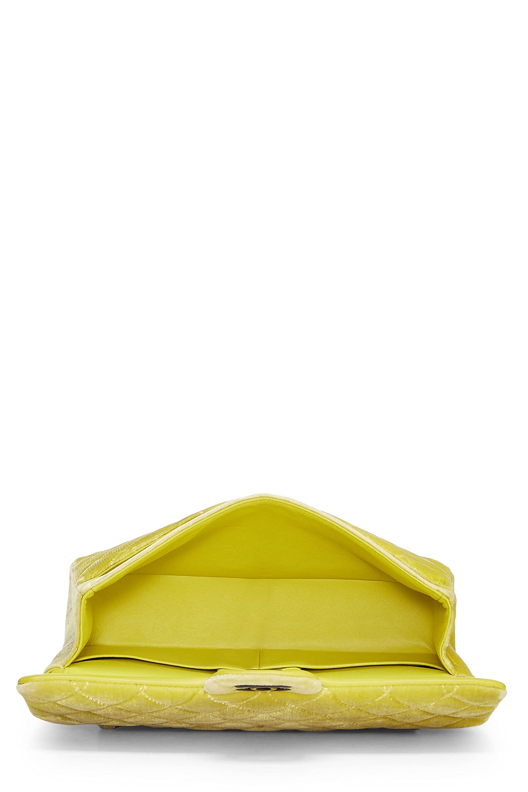 Chanel,  Yellow Quilted VeLouis Vuittonet Classic Double Flap Medium, Yellow