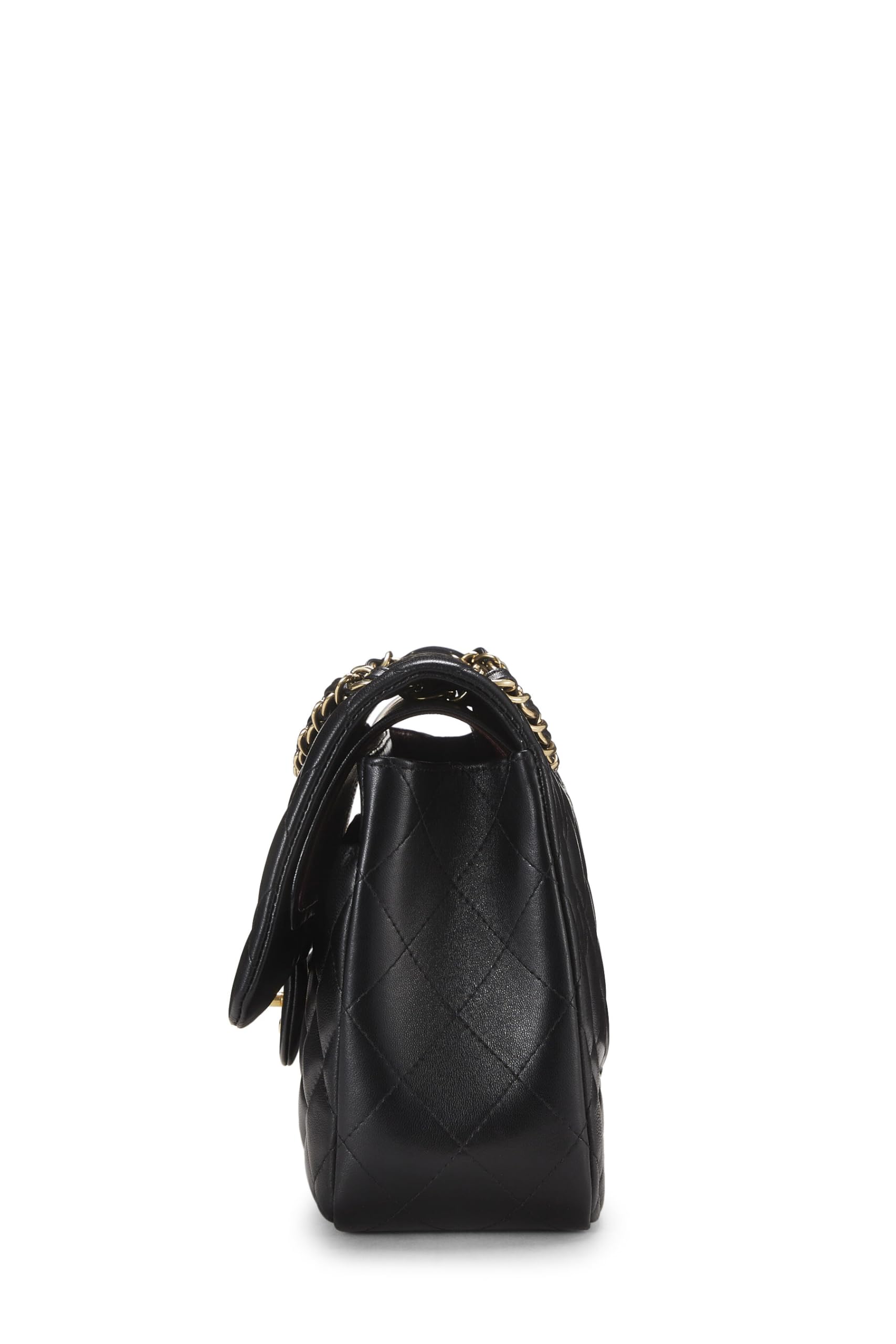 Chanel,  Black Quilted Lambskin New Classic Double Flap Jumbo, Black