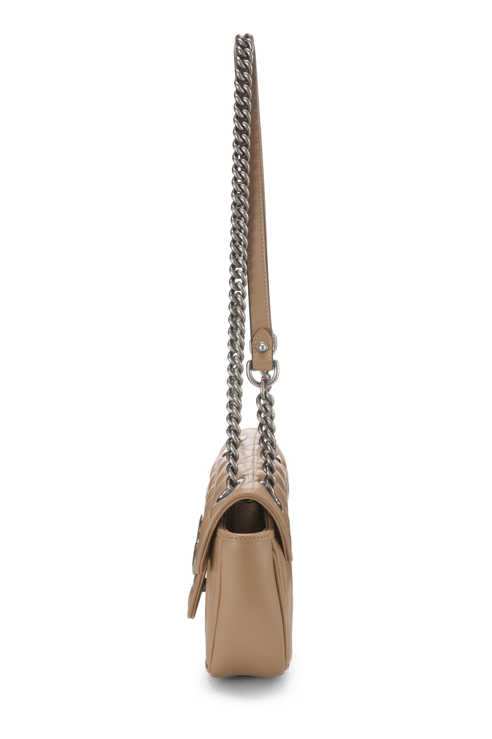Gucci,  Beige Leather Marmont MatelassÃƒÆ’Ã‚Â© Shoulder Bag, Brown