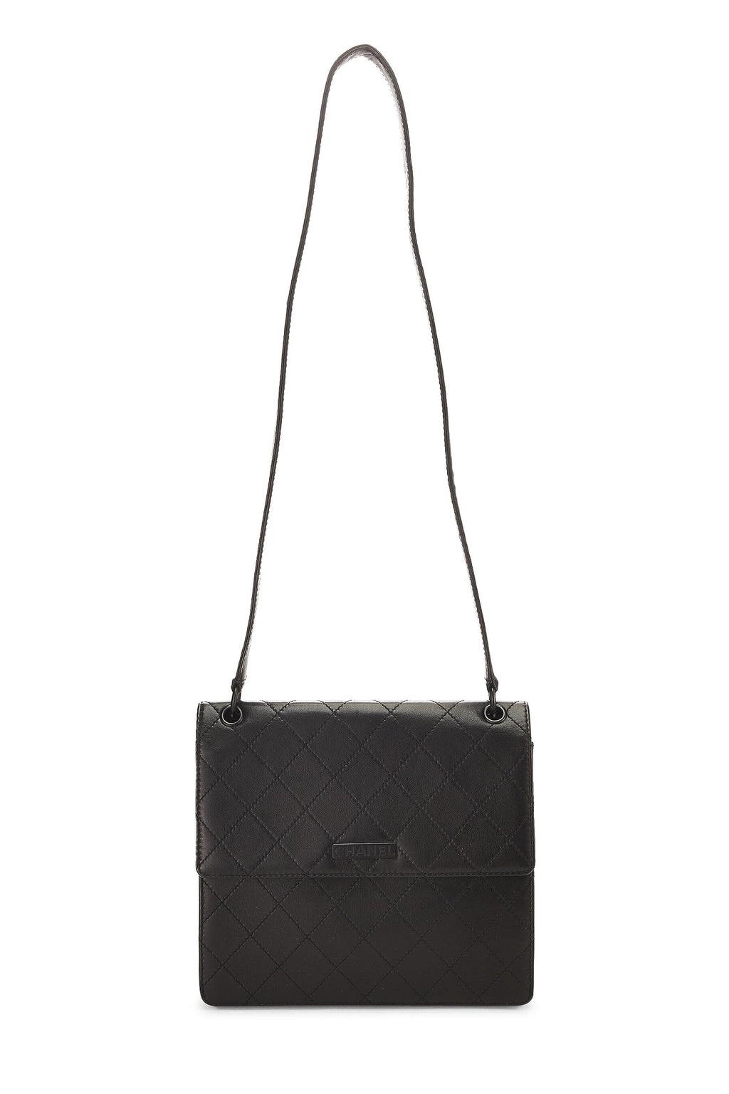 Chanel,  Black Lambskin Shoulder Bag, Black