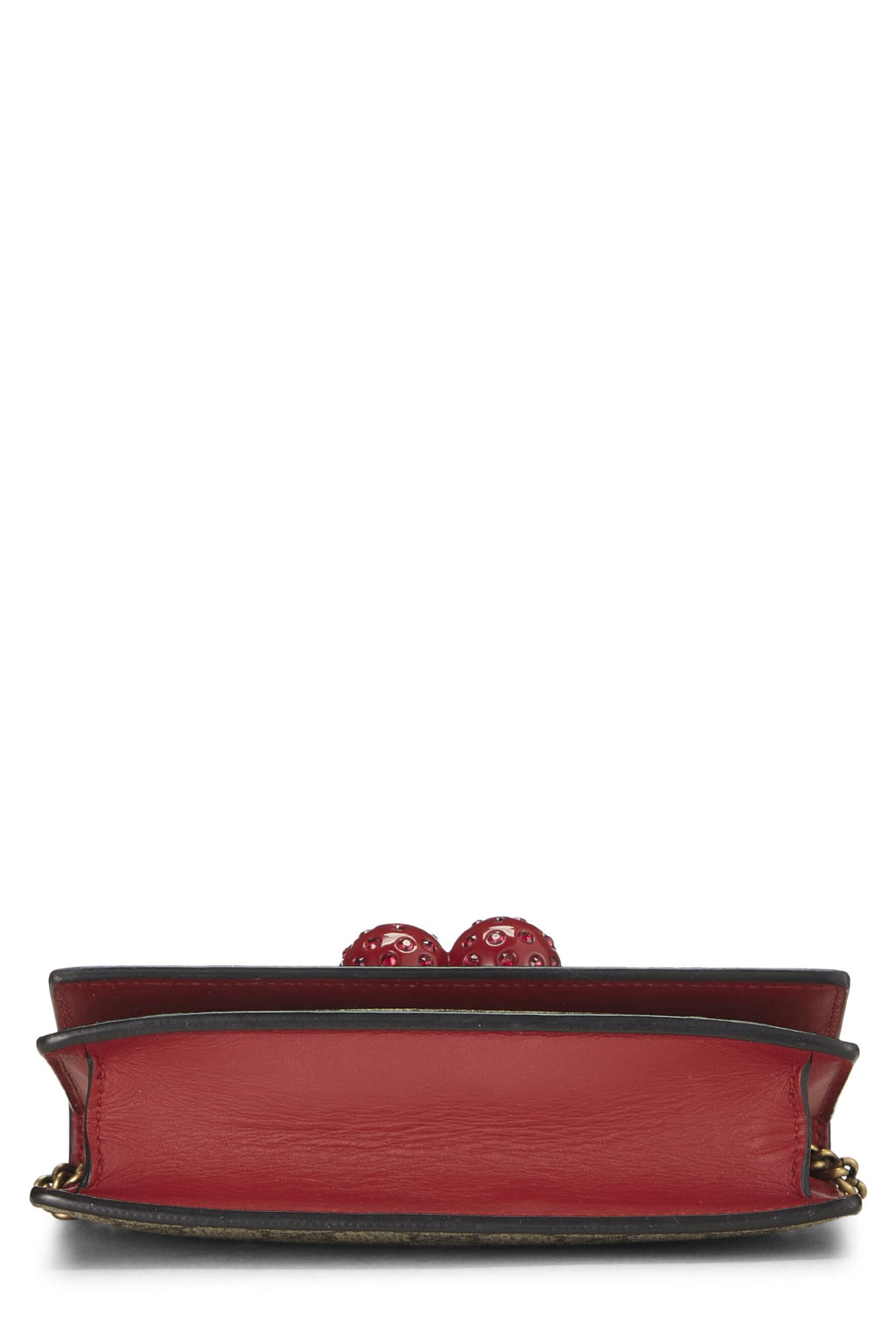 Gucci,  Original GG Supreme Canvas Cherry Convertible Clutch Mini, Red