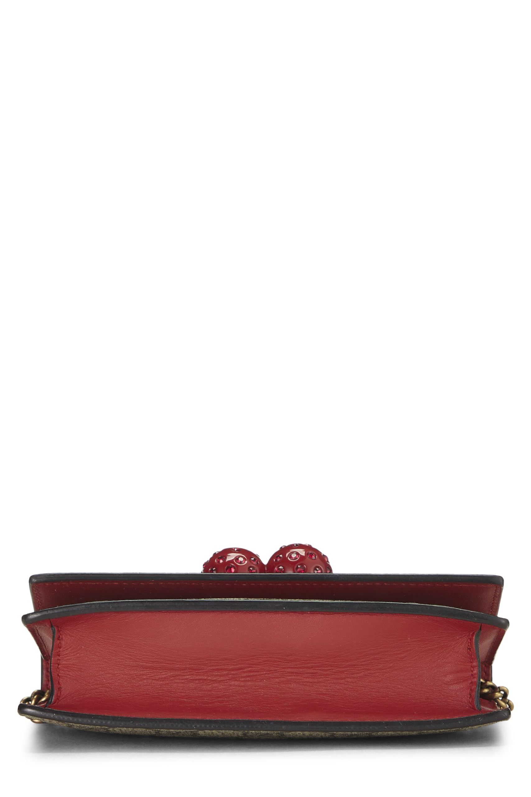 Gucci,  Original GG Supreme Canvas Cherry Convertible Clutch Mini, Red