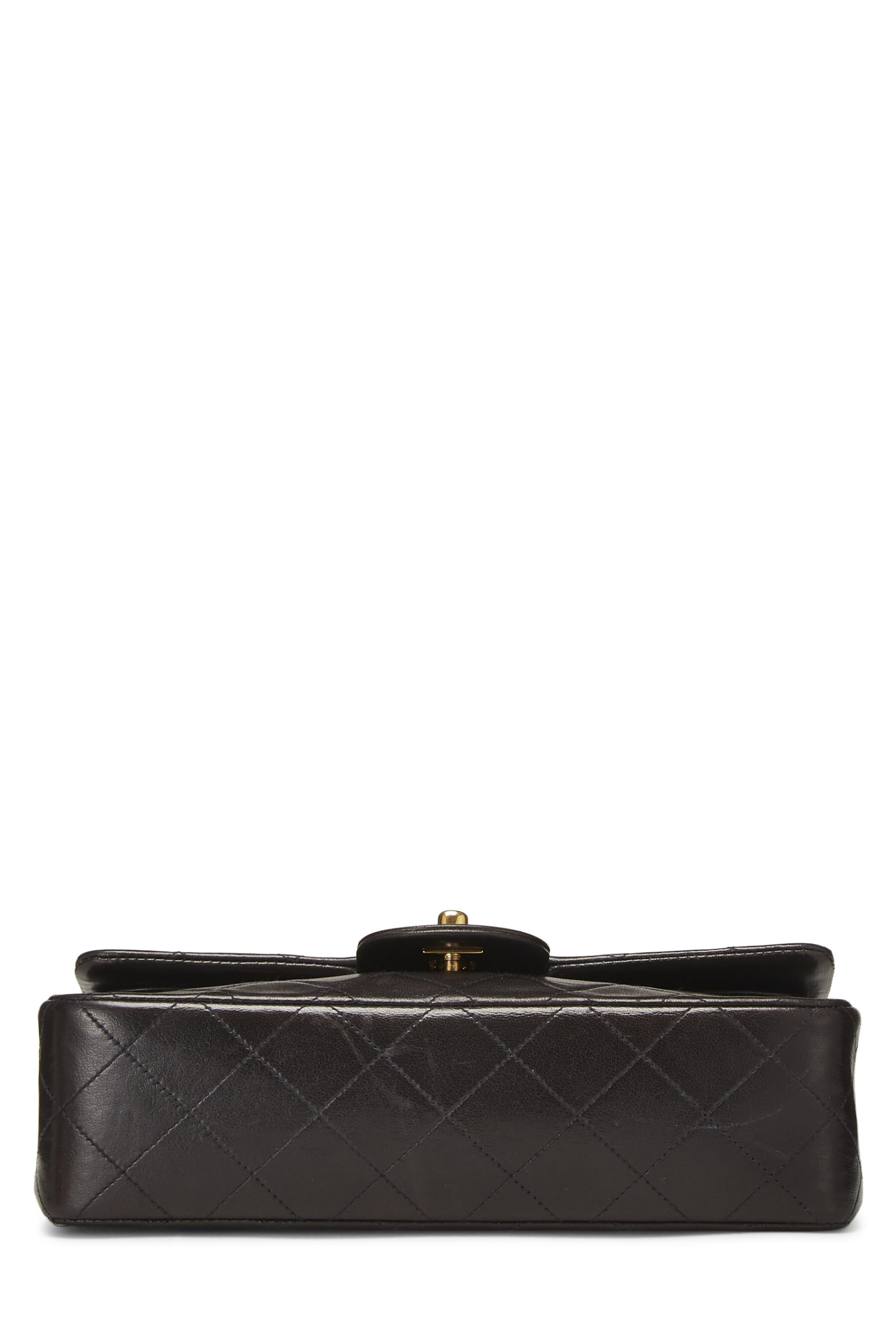 Chanel,  Black Quilted Lambskin Classic Double Flap Small, Black