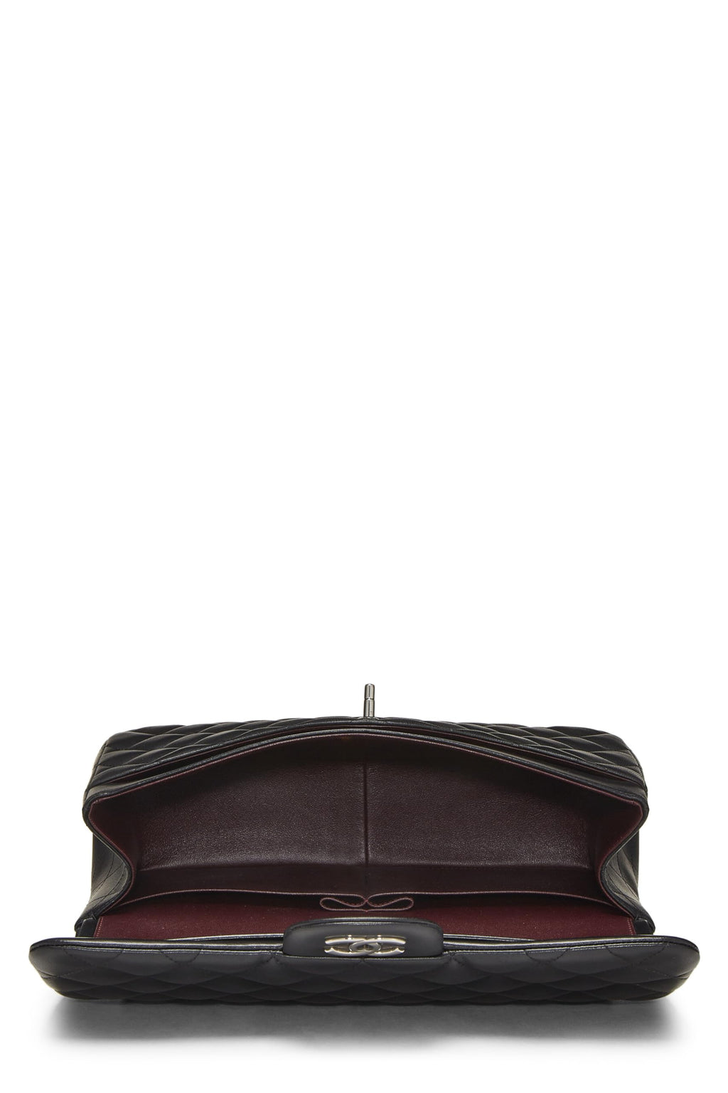 Chanel,  Black Quilted Lambskin New Classic Double Flap Jumbo, Black