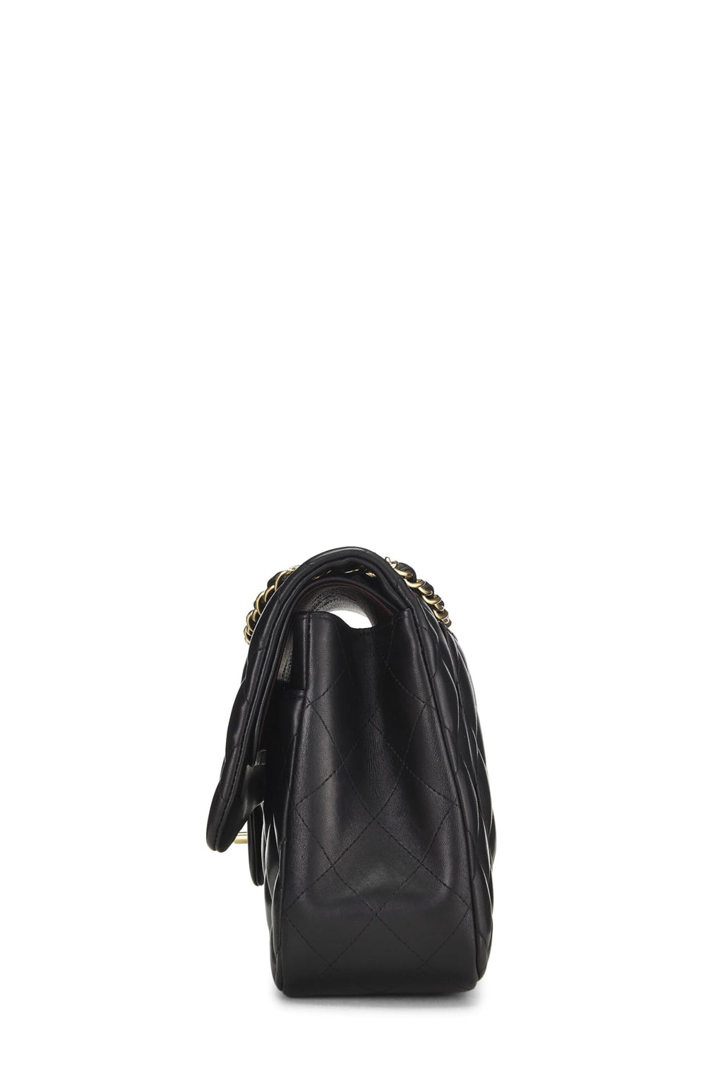 Chanel,  Black Quilted Lambskin New Classic Double Flap Jumbo, Black