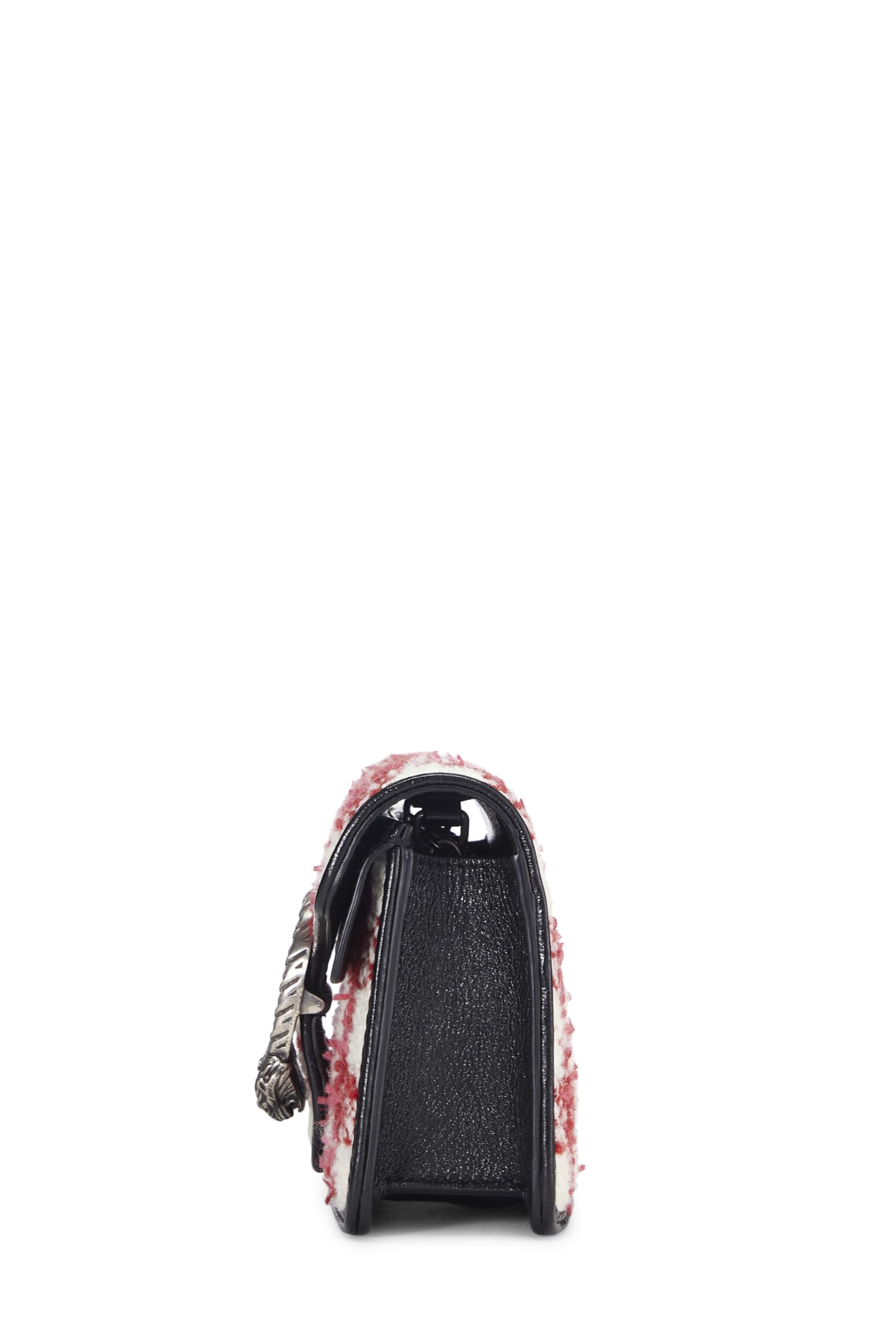 Gucci,  Red & White Tweed Dionysus Shoulder Bag Small, Multi